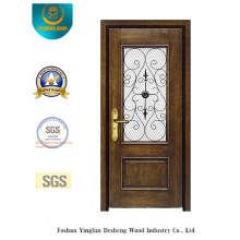 Европейский Стиль бронированная дверь со стеклом и железа (Б-9013)